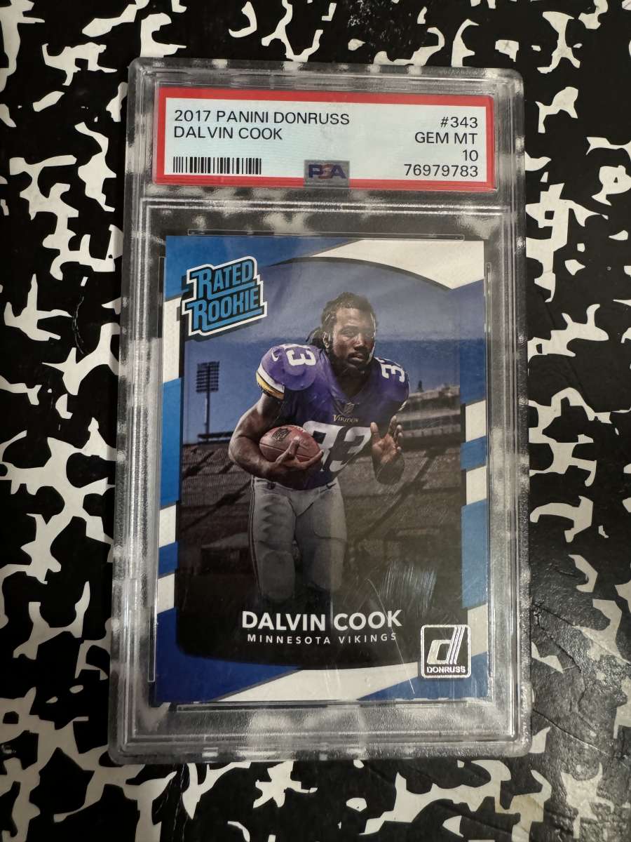 2017 panini Donruss Dalvin Cook PSA GEM MY 10