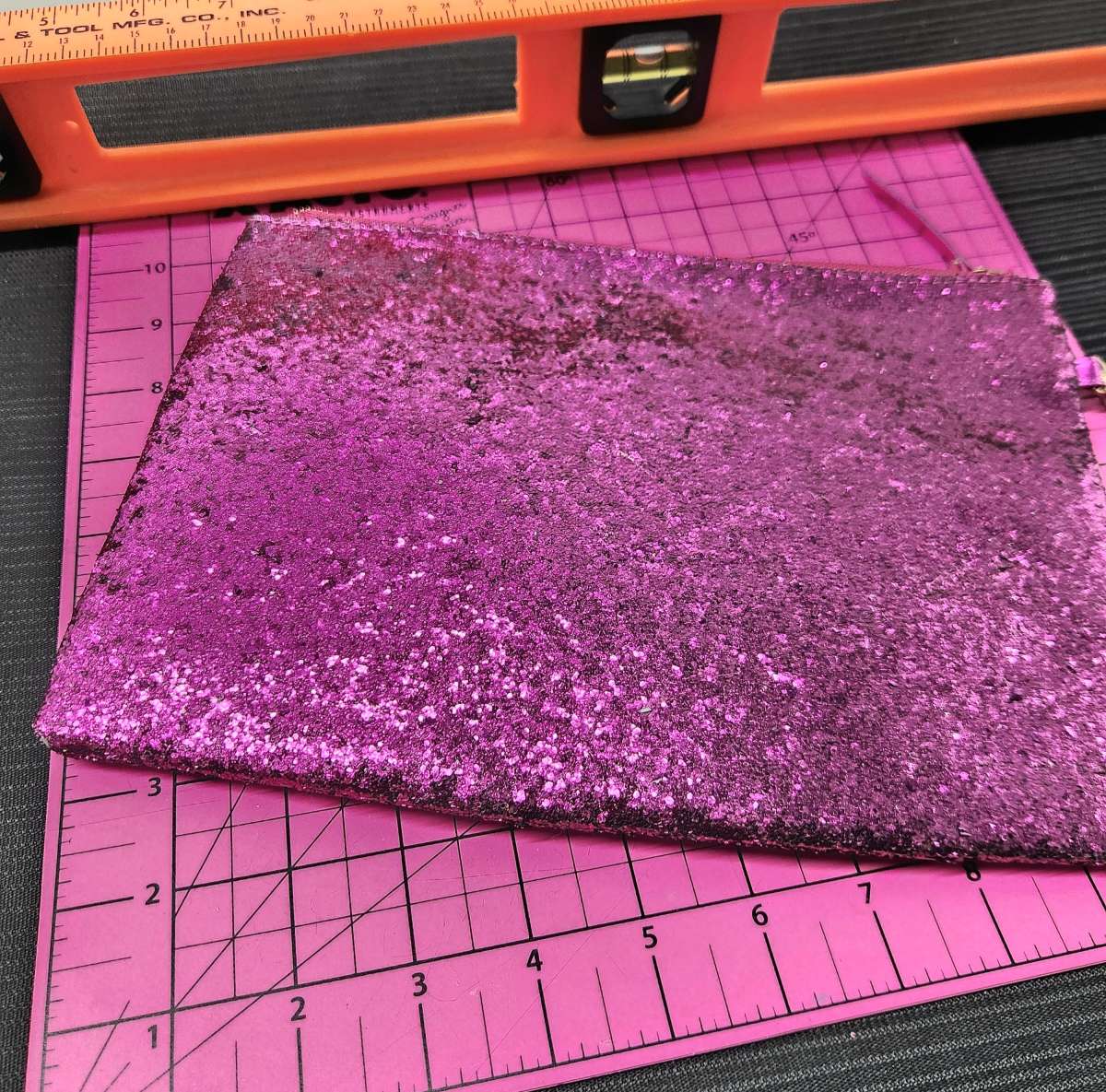 ALDO Pink Glittered Gold Top Zipper Wristlet with Strap