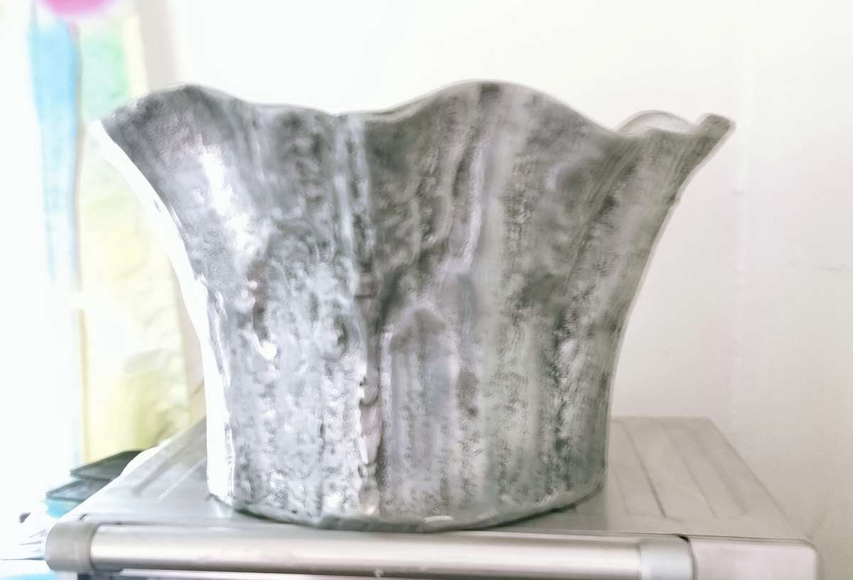Vintage Metal Tree Trunk Vase or Other Display