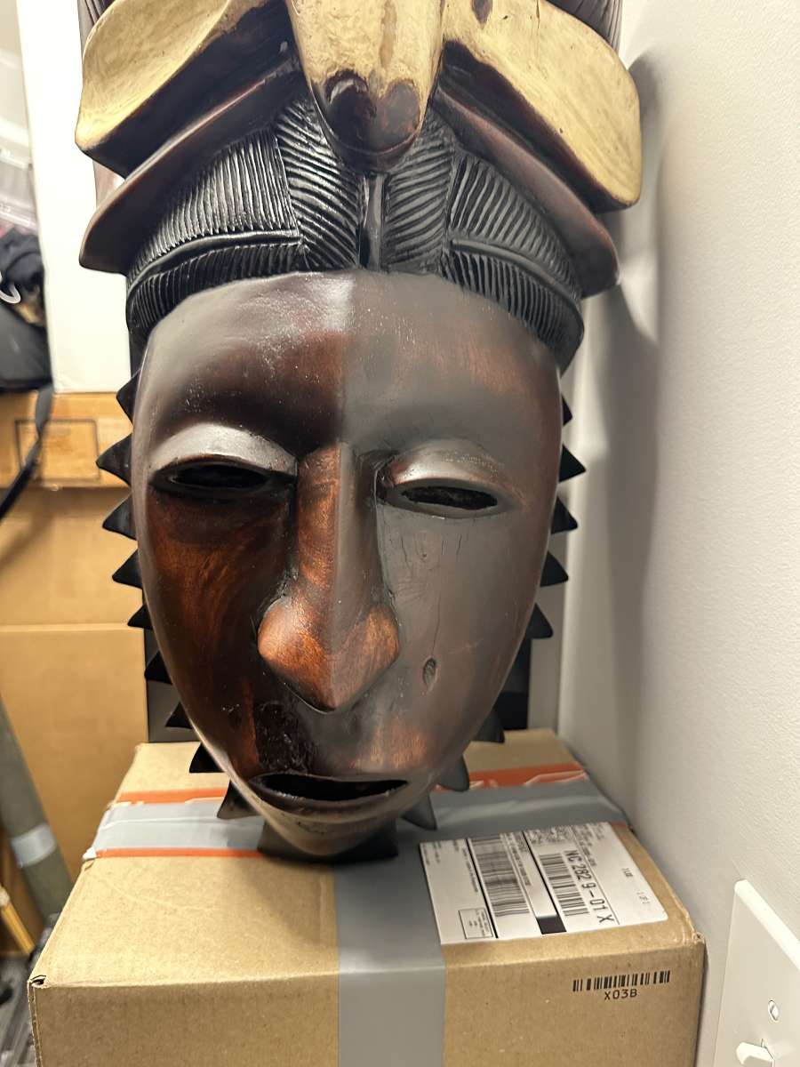 Vintage African Guru Ritual Dancing Mask