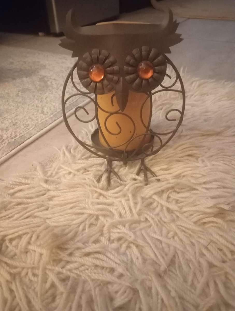 OWL CANDLE HOLDER
