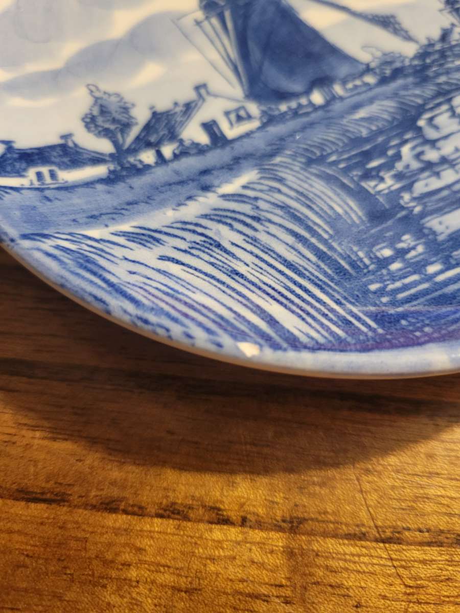 Vintage Blue Hollamd Windmill Mini Plate