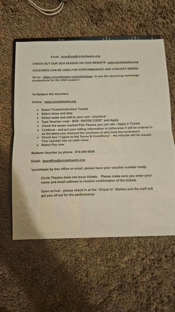 Circle Theather Tickets