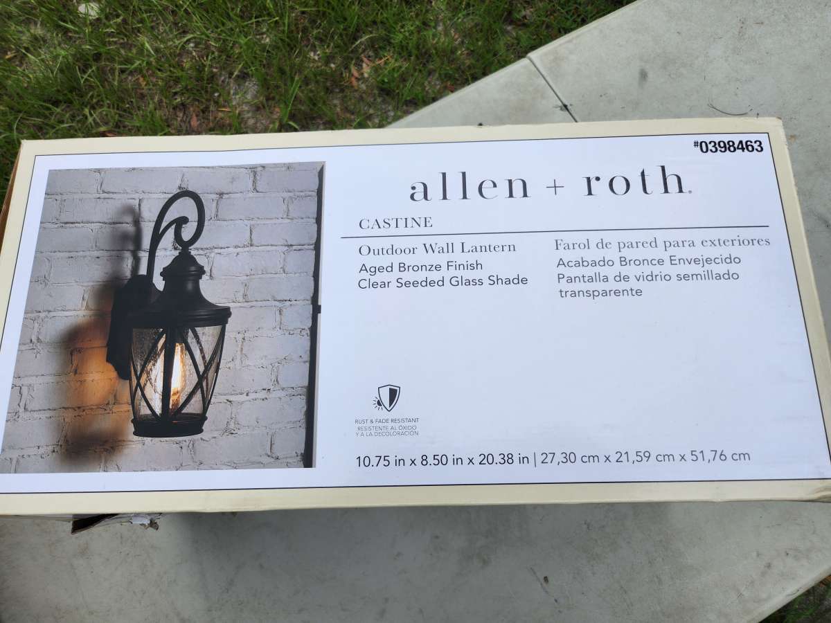 Allen Roth Castine Outdoor Wall Lantern
