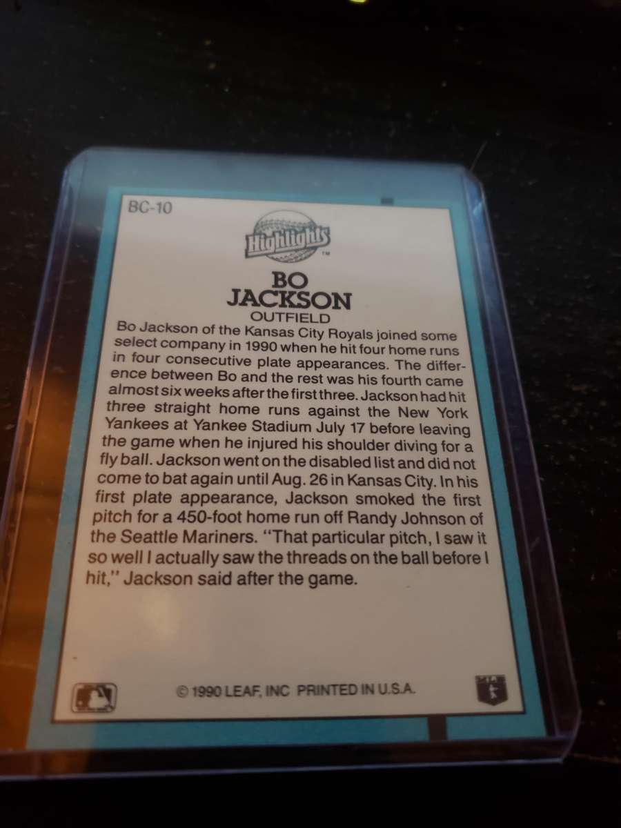 bo jackson error card
