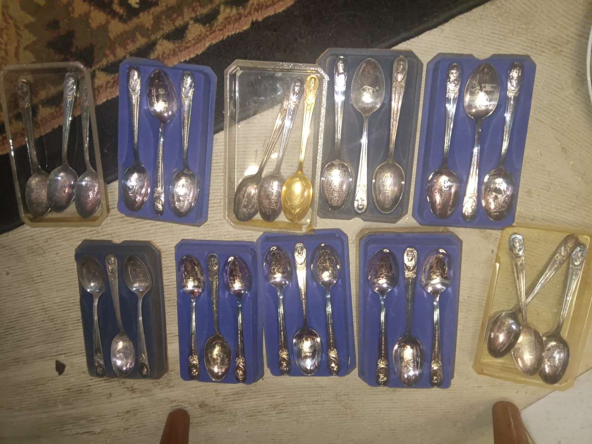 Vintage Silver plated President Spoons