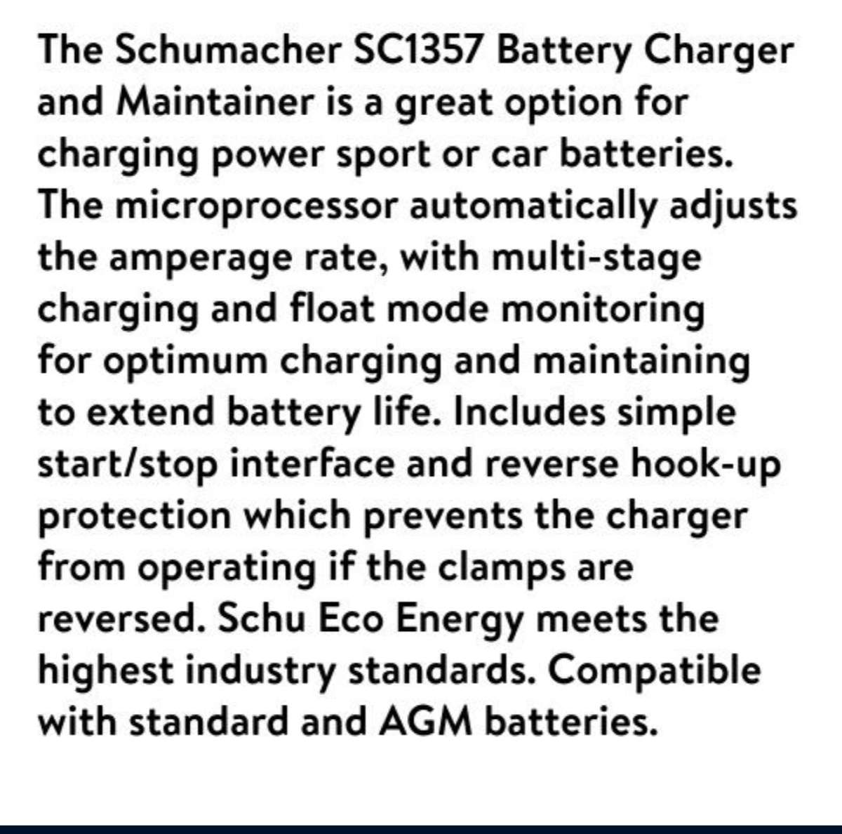 New Open Box Schumacher Battery Charger