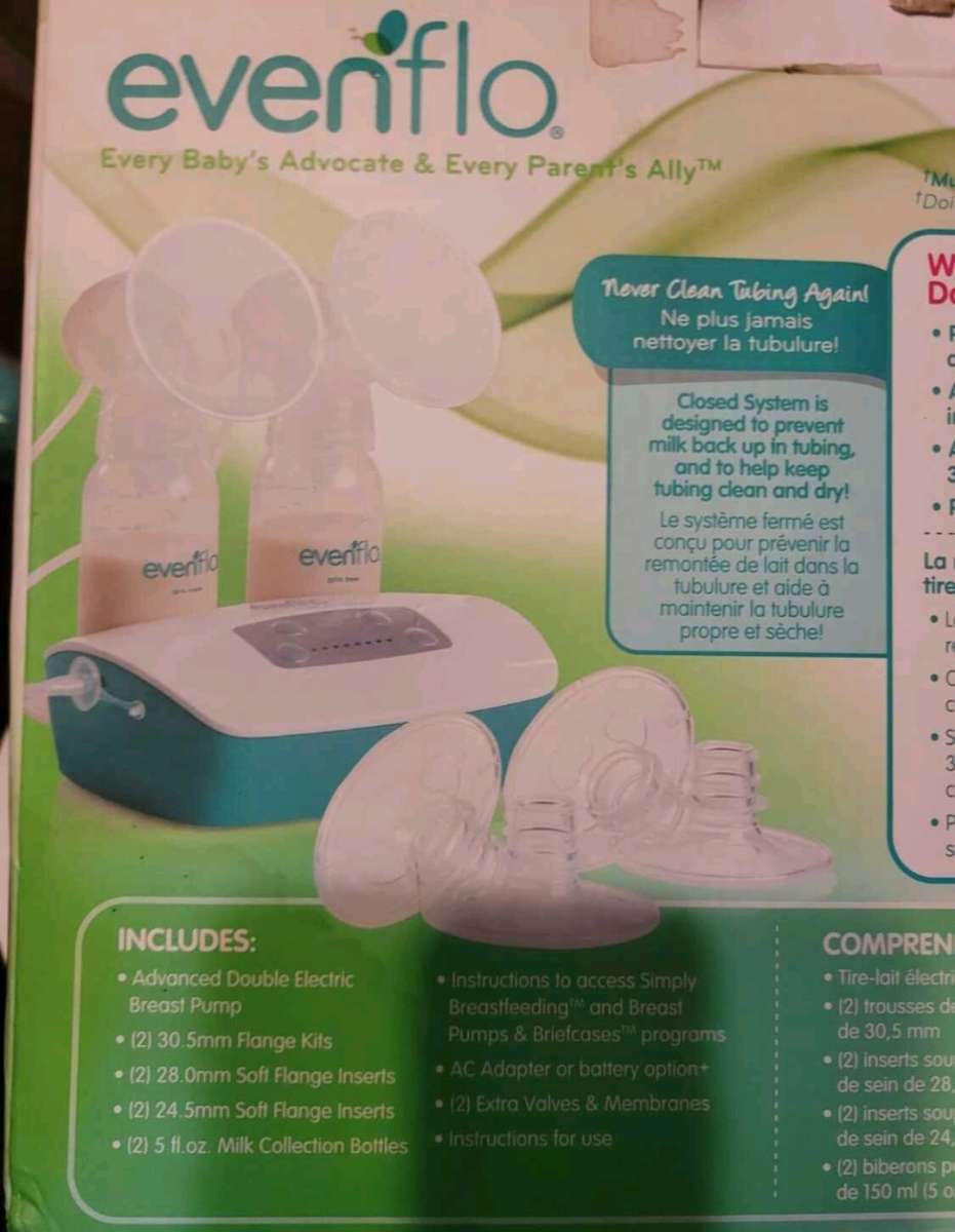 NEW EVENFLO DOUBLE BREAST FEEDING PUMP