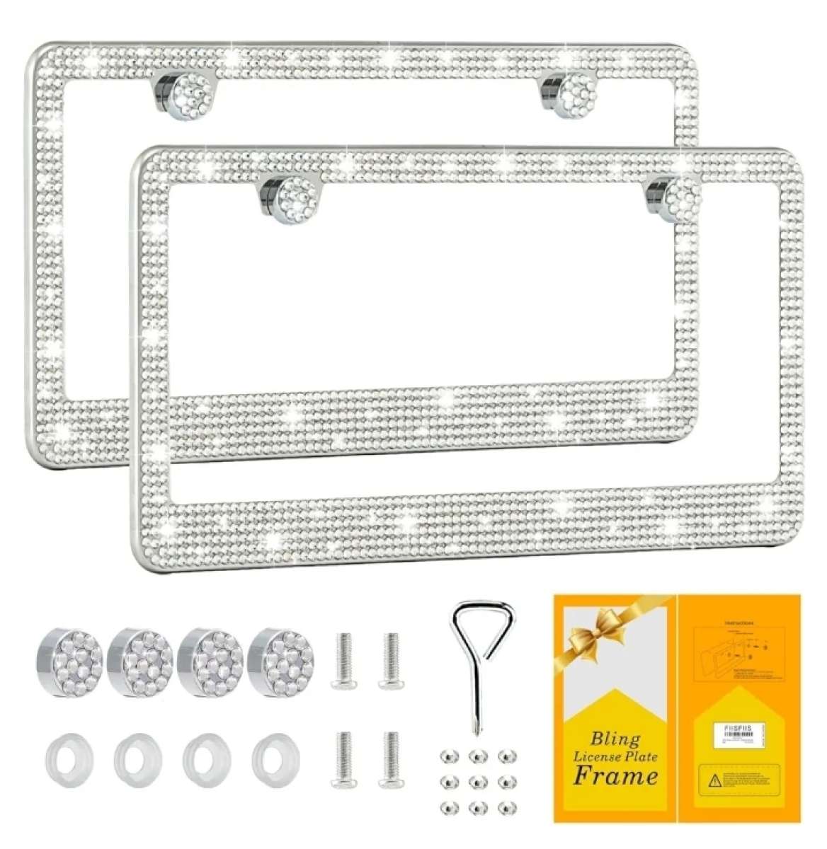 Bling car set 1 steering wheel cover 2 seat belt