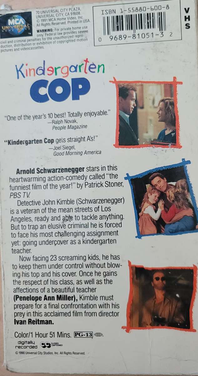 Kindergarten Cop VHS movie cheap