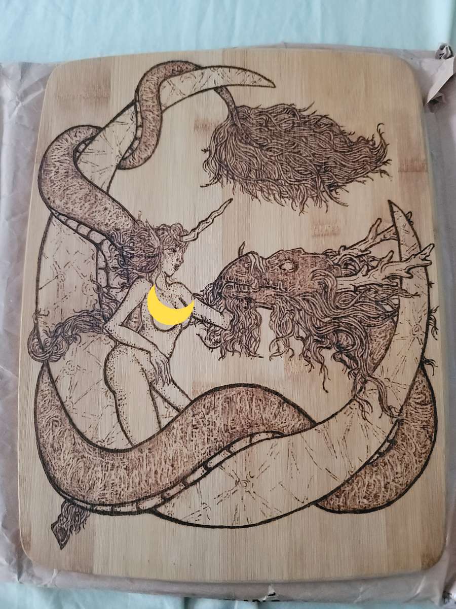 wood burned art