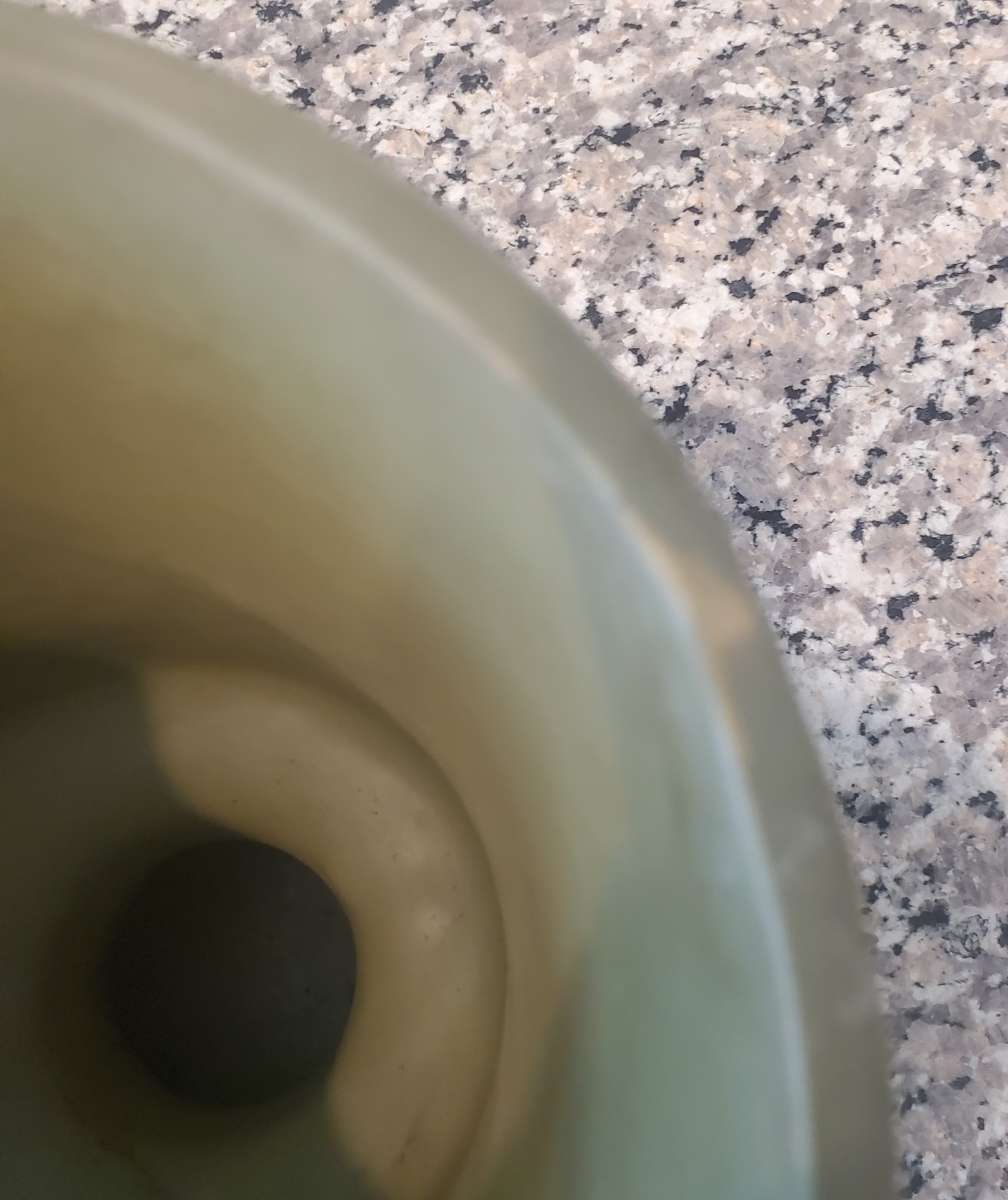 Vintage Green Floraline McCoy Footed Vase