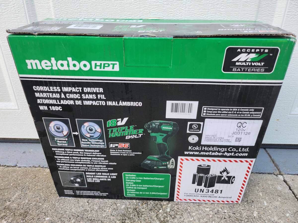 Metabo HPT 18v Cordless Impact Driver