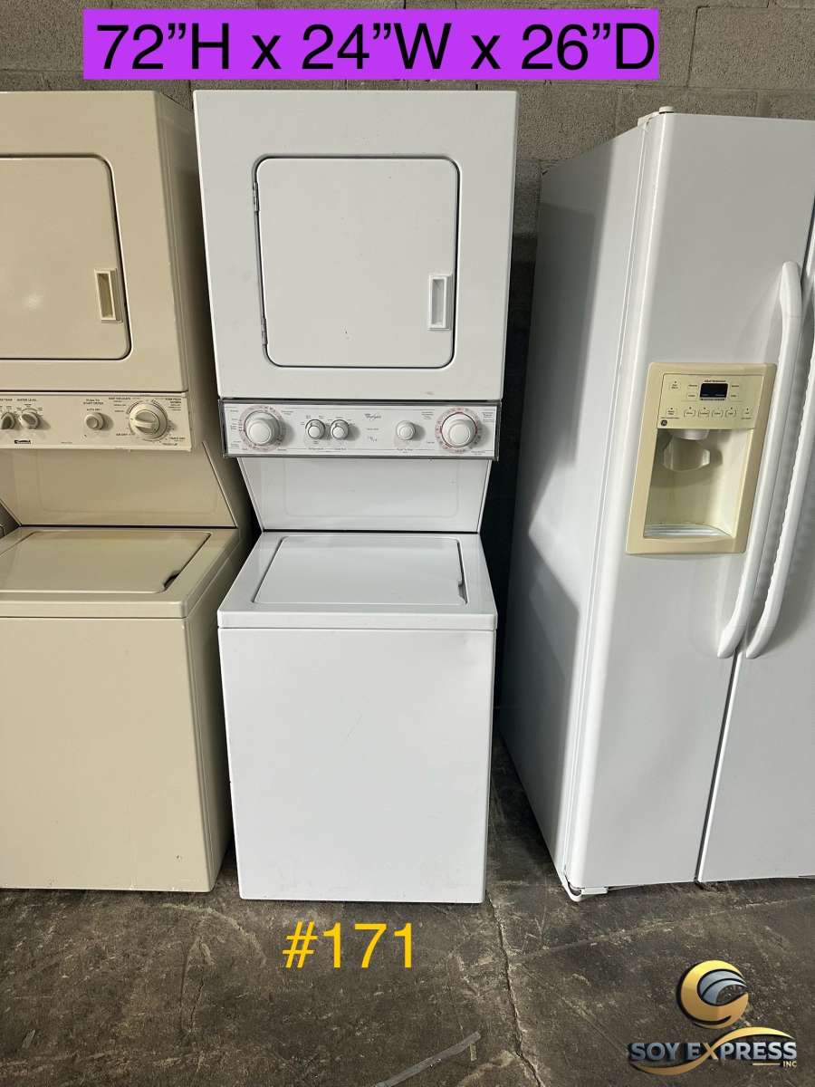 Whirlpool combo 24W washer and dryer stackable white color
