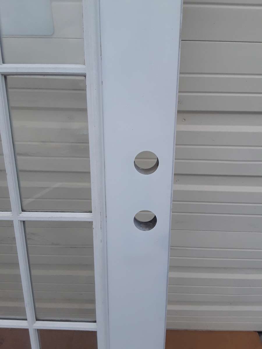 Nice White 15 Light Steel Door with HingesLeft Hand Swing