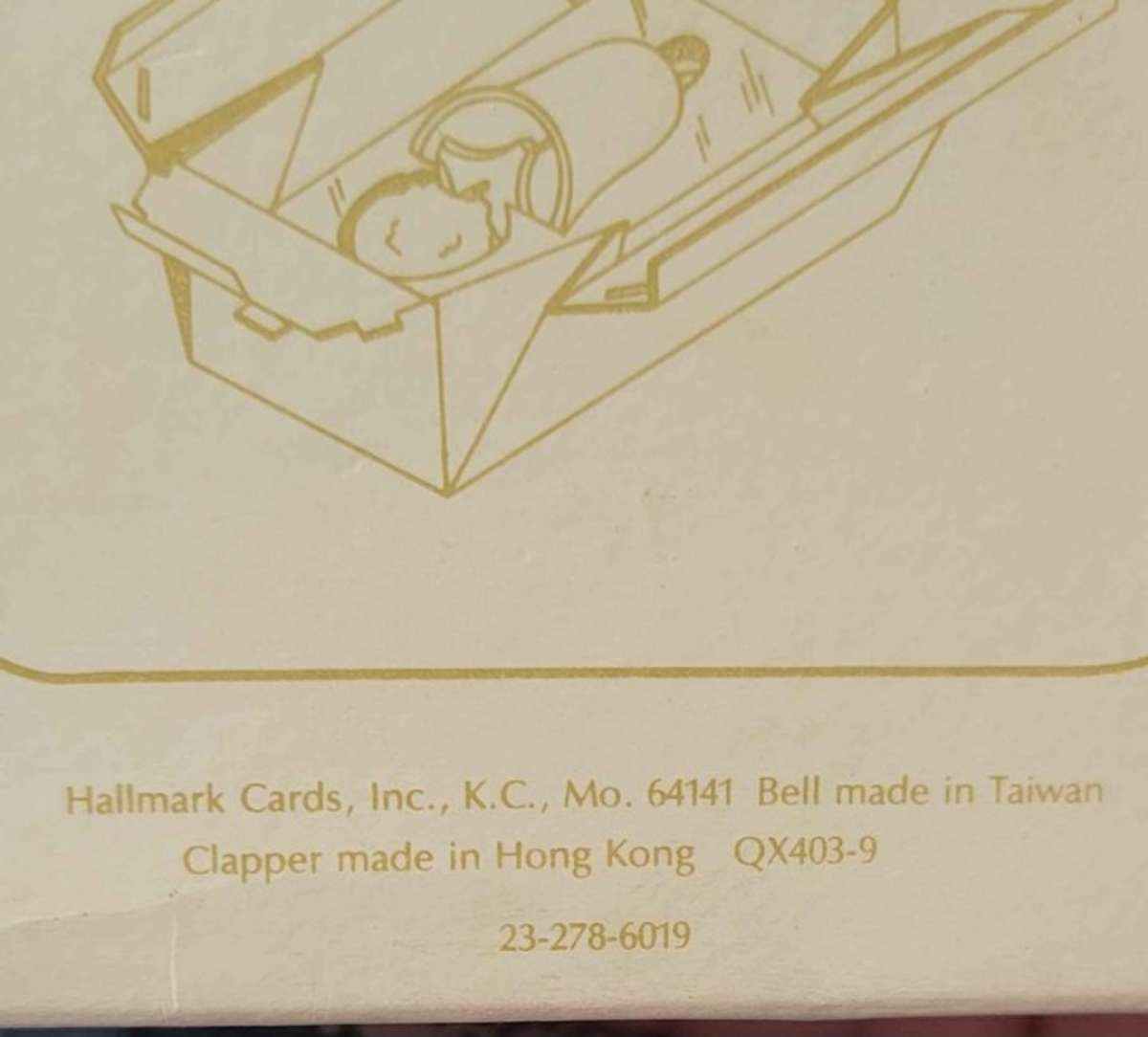 Hallmark Series 5 Ornament Bell Ringer from 1983 Teddy Bear