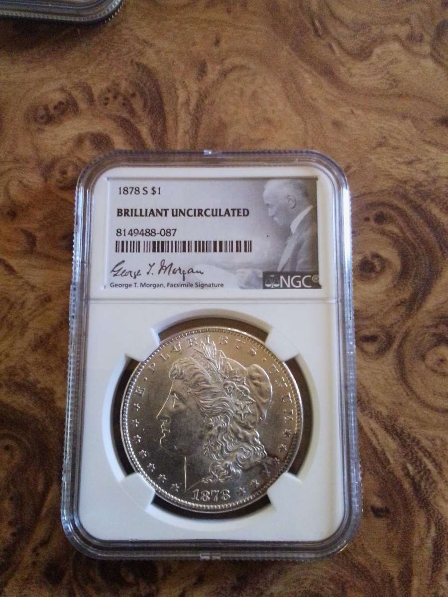 1878 S 1882 S Morgans Silver Dollars