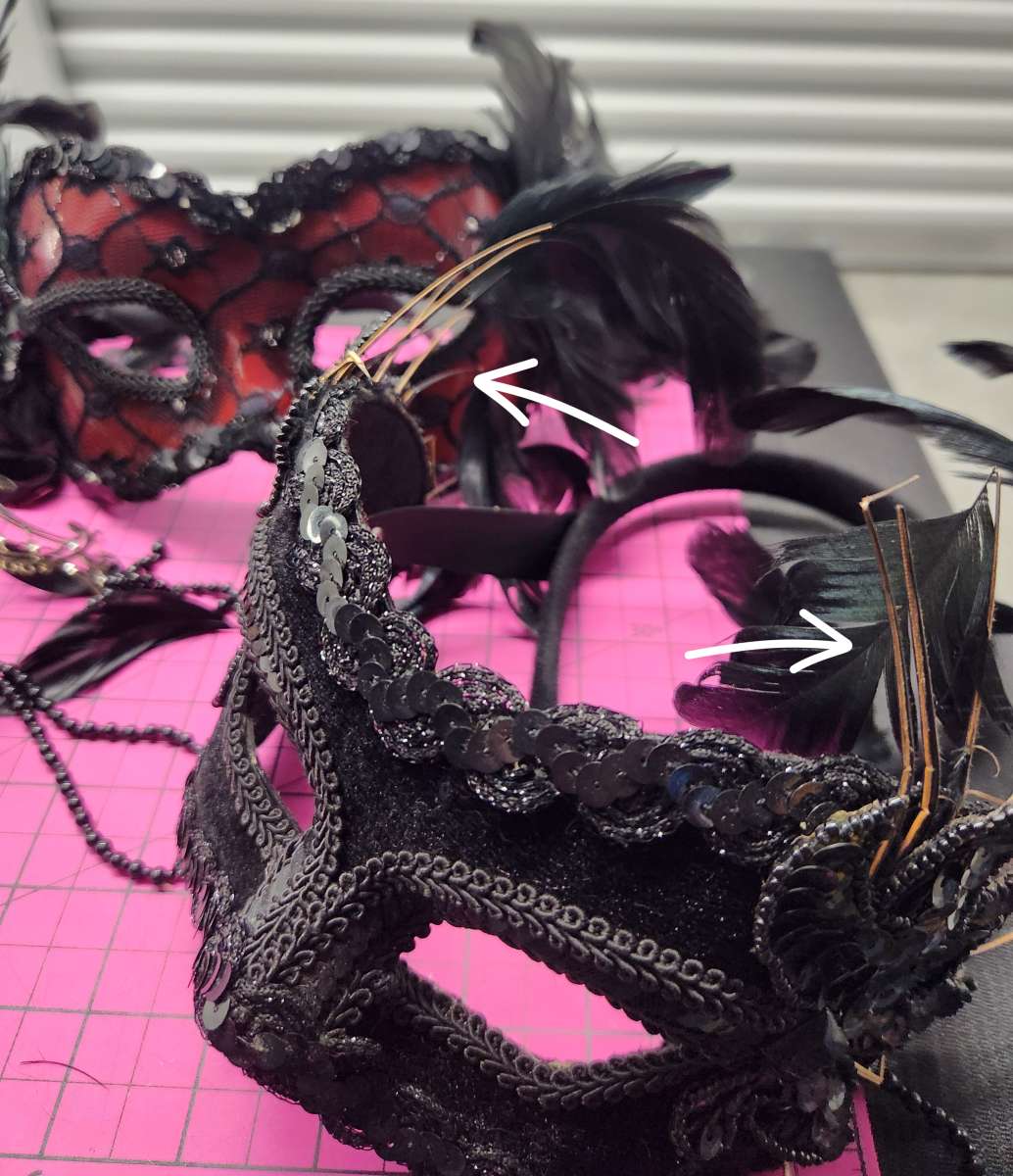 3pcs MasqueradeMardi GrasParty Half Masks