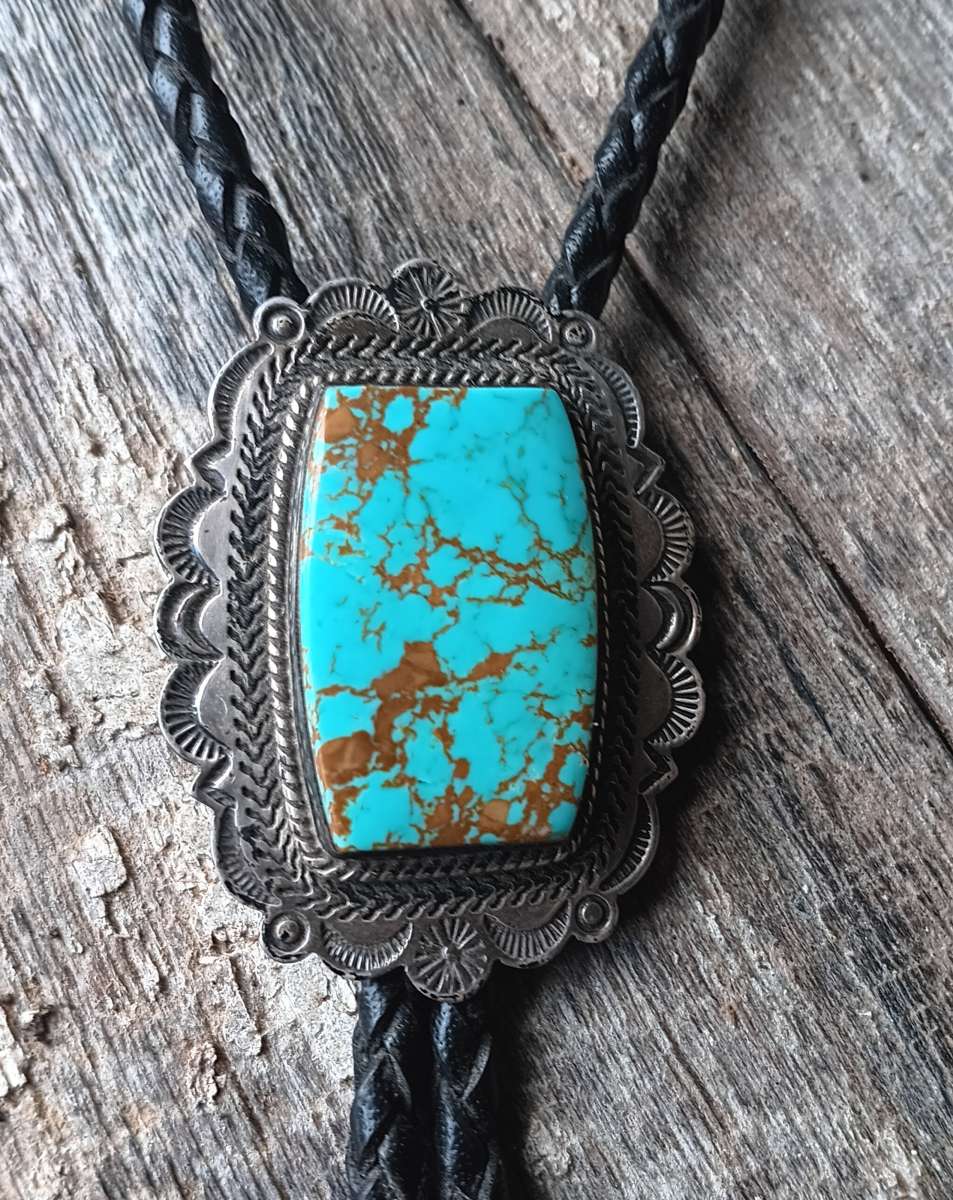 vintage turquoise bolo tie by A Jake