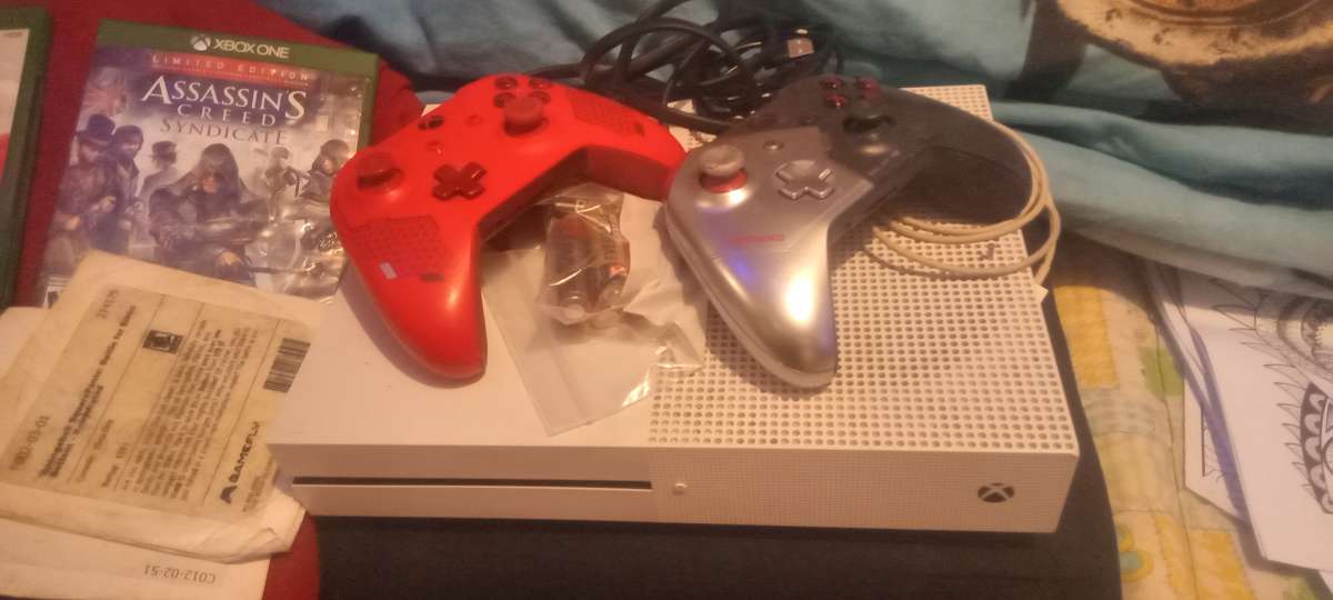 white and red XBOX ONE