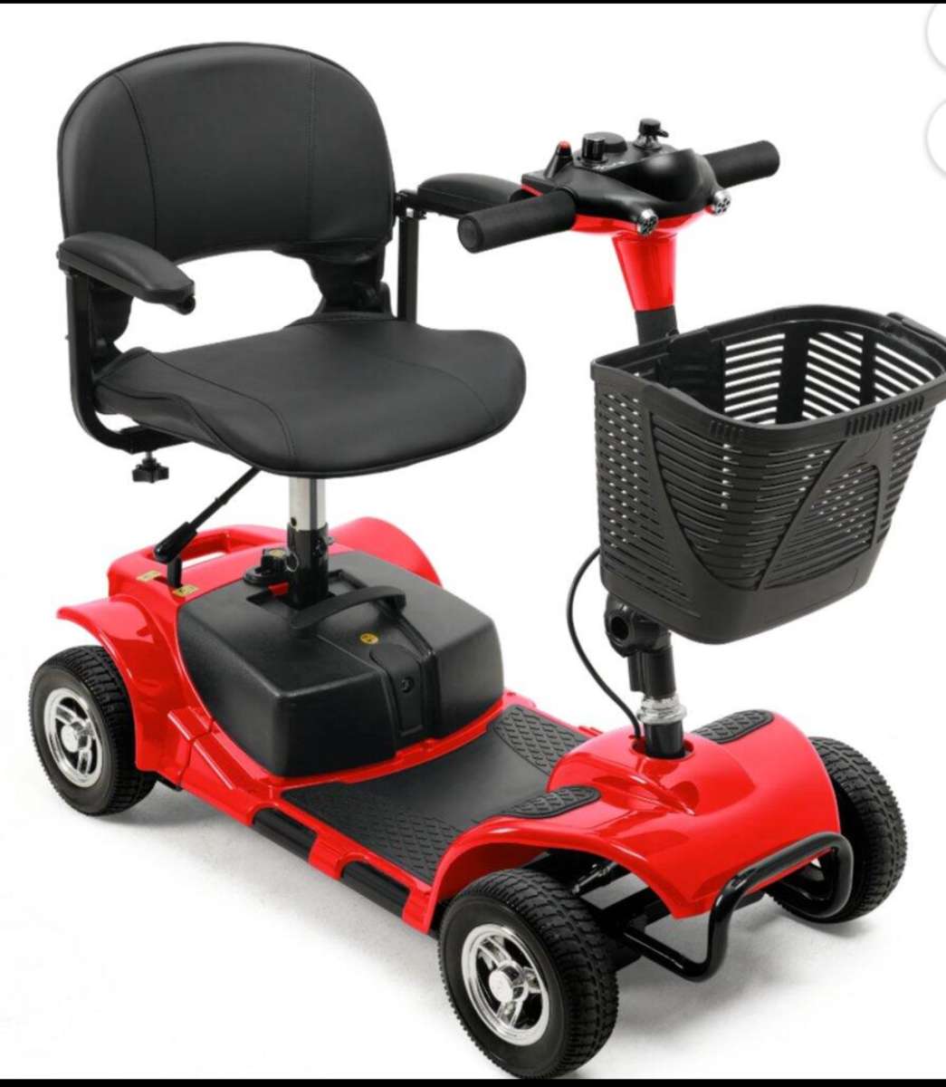 red mobility scooter