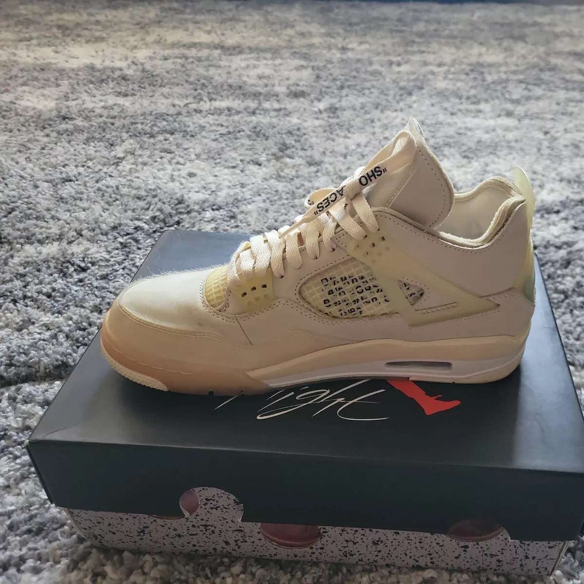 Off White Jordan 4s Sail all sizes