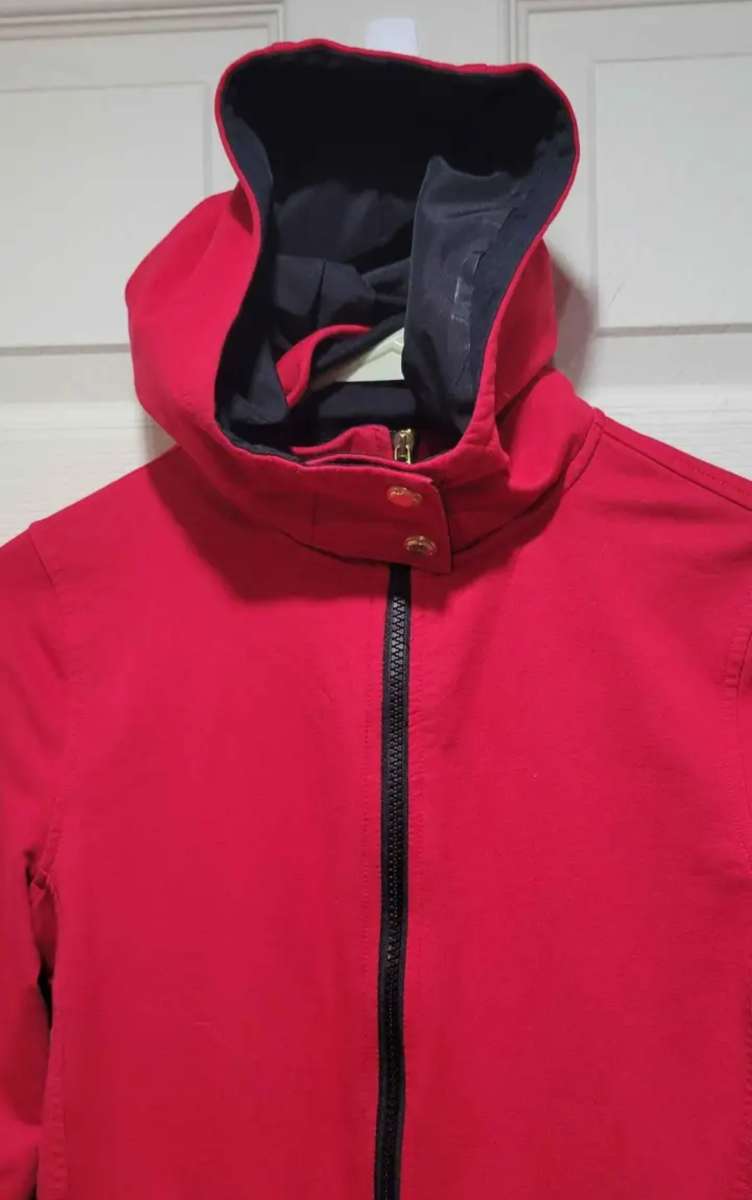 LRL Ralph Lauren Red and Black Hooded Athletic Jacket Woman