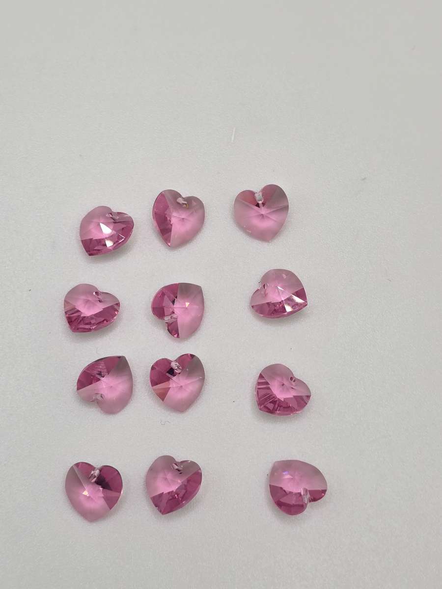 Swarovski Rose Colored Hearts