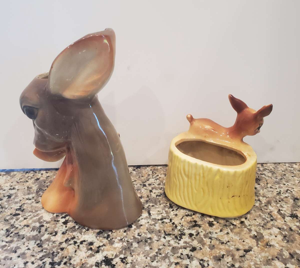 1950s Vintage Deer Bambi  Royal Copley Deer and Doe Planter