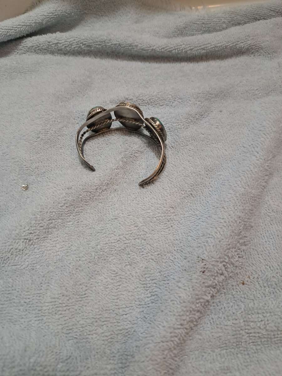 Northwest Native American turquoise bracelet silver