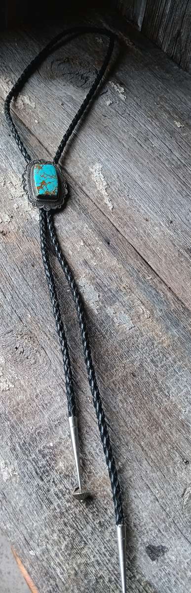 vintage turquoise bolo tie by A Jake