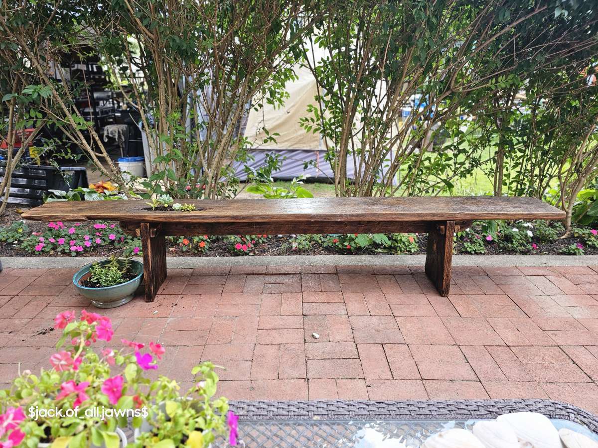 Reclaimed oak board bench 1839