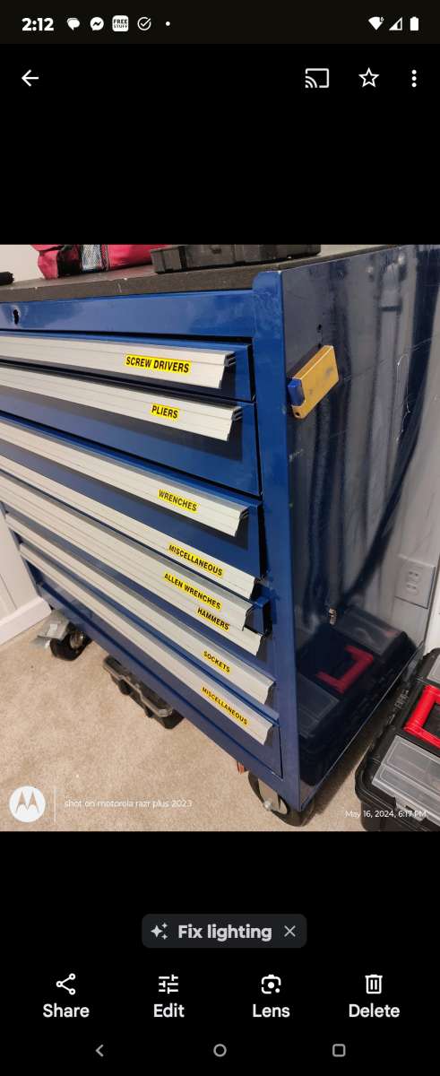 toolboxes leafblowers ect