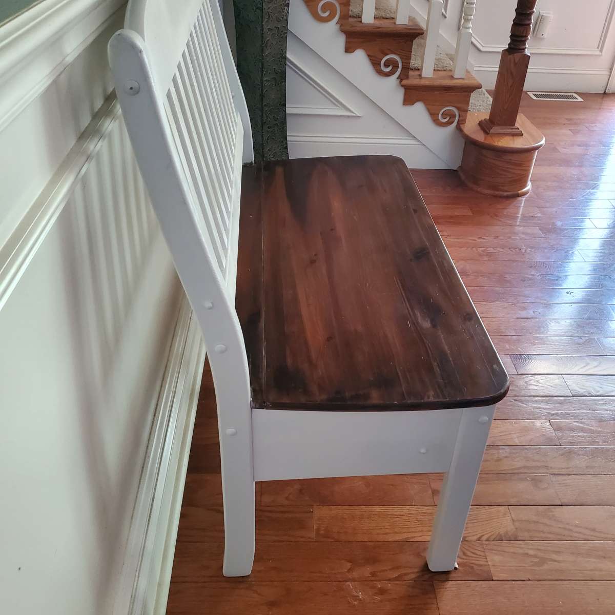 Wooden Bench W Storage