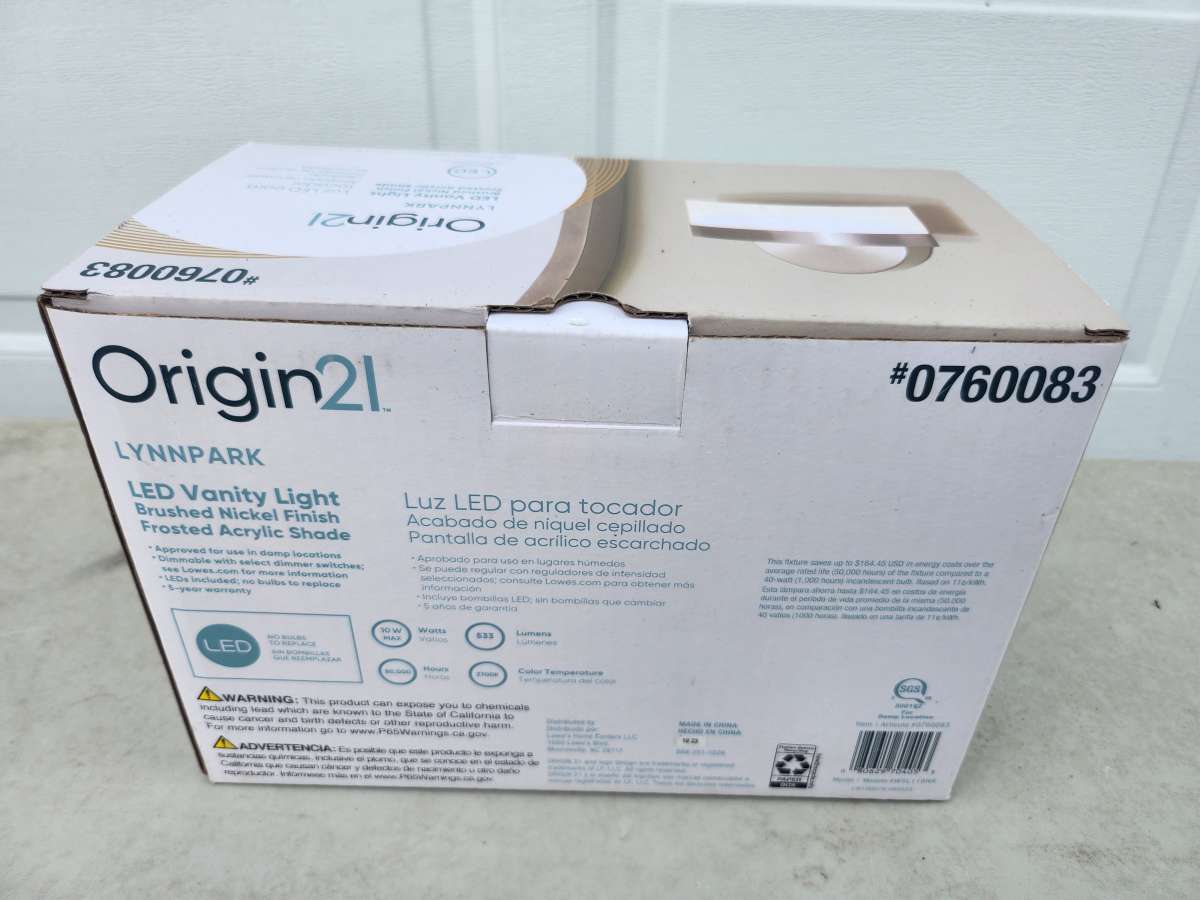 Origin21 Lynnpark Vanity Light BRAND NEW