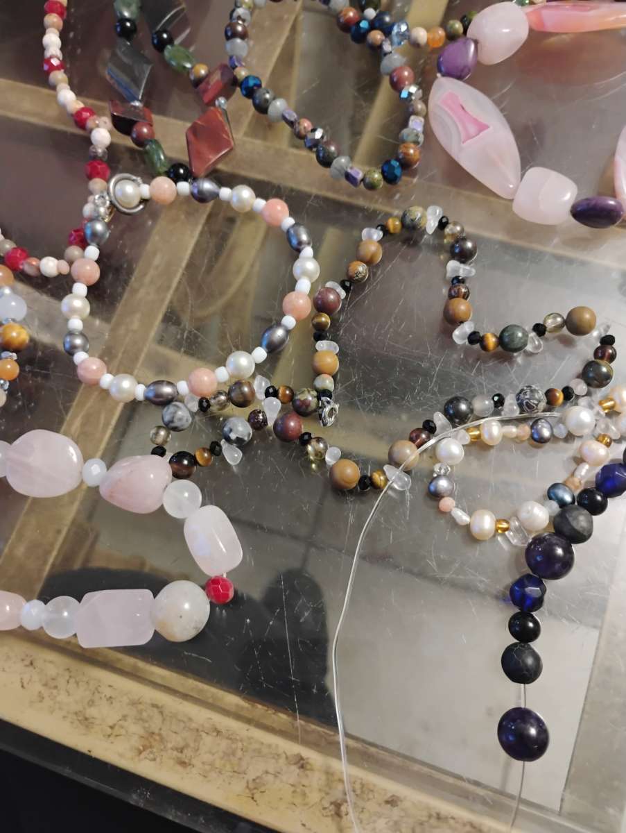 Gemstones Necklace and Bracelet