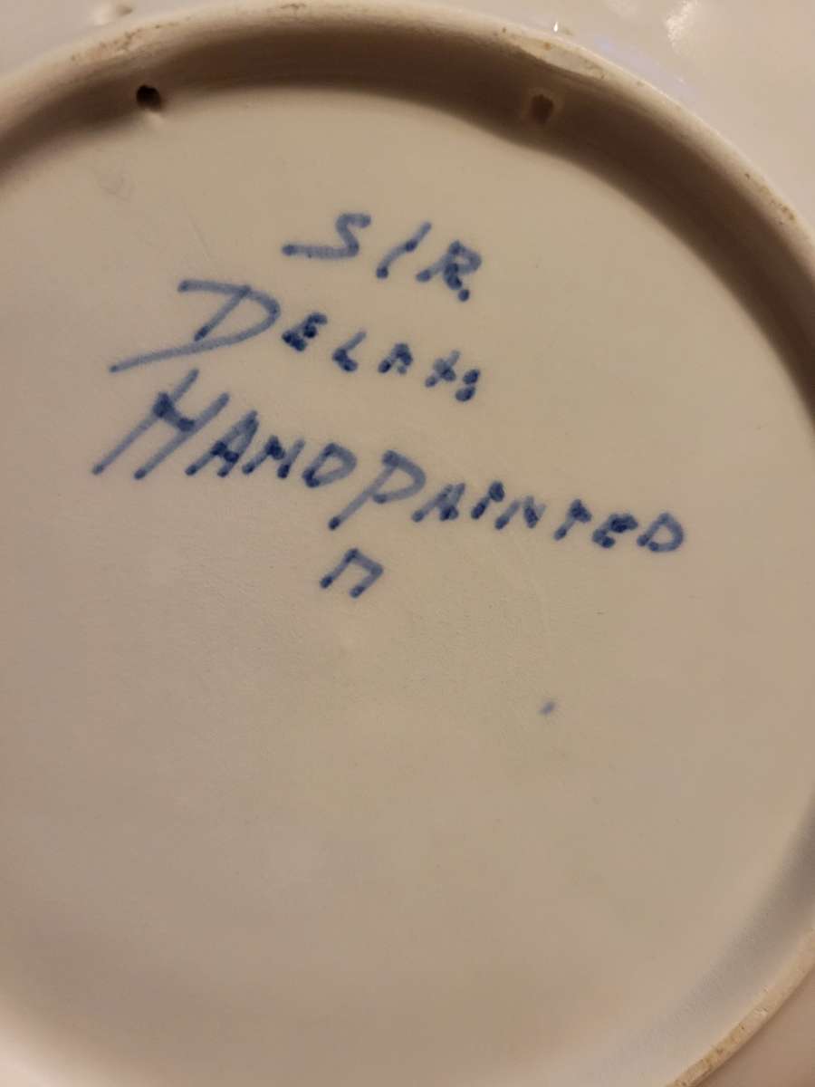 Vintage Blue Hollamd Windmill Mini Plate