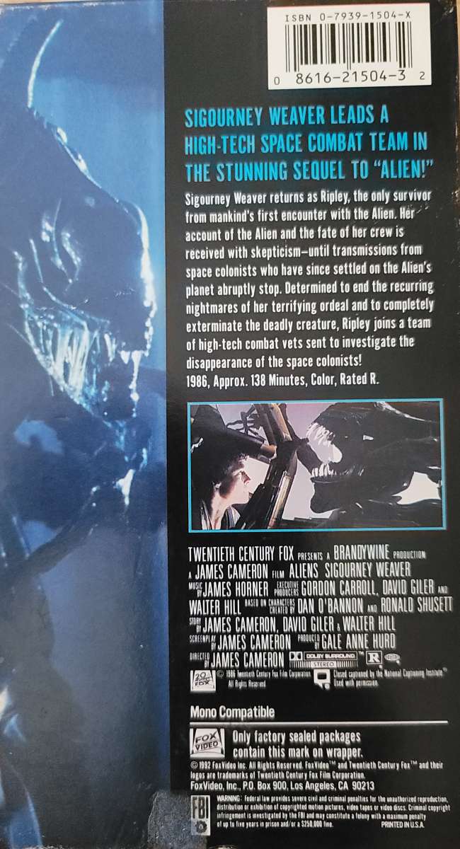 Aliens VHS movie cheap