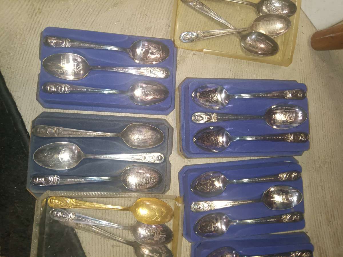 Vintage Silver plated President Spoons