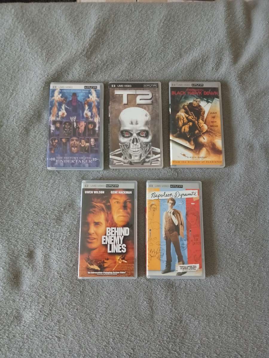 5 PSP UMD Videos for PlayStation Portable PSP