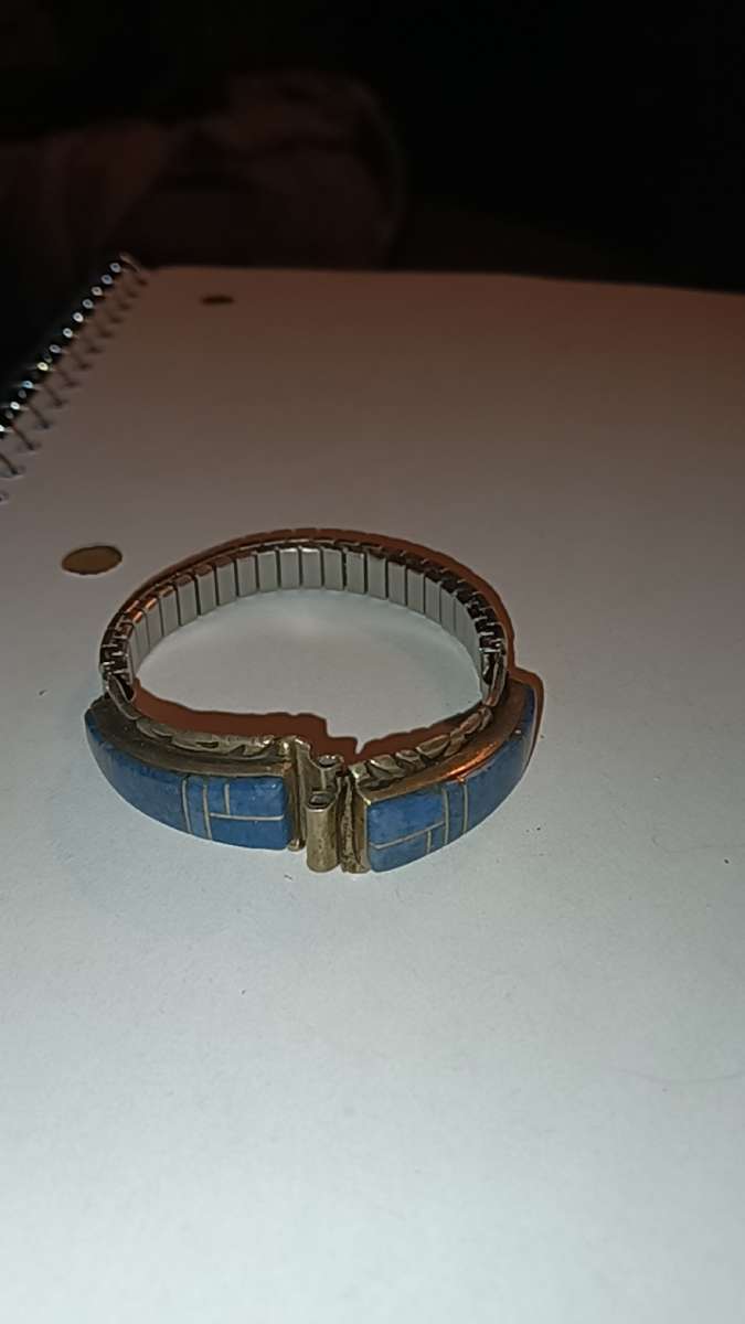 vintage sterling silver and turquoise watch band