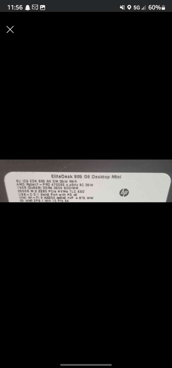 HP EliteDesk G6 Mini PC