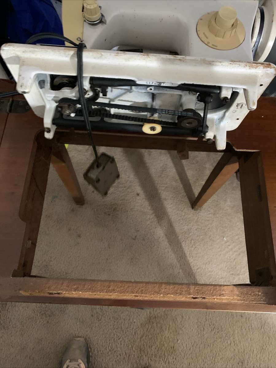 Vintage sewing machine by singer