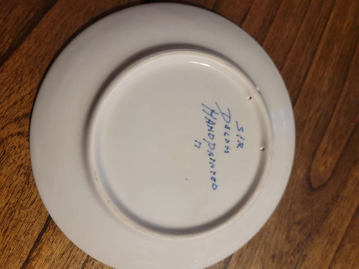 Vintage Blue Hollamd Windmill Mini Plate