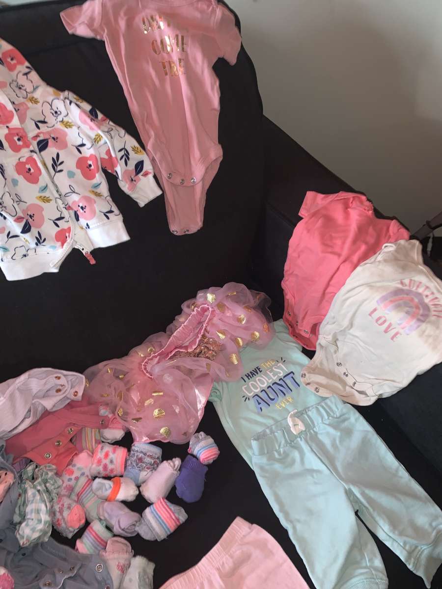 Newborn girls clothes baby girl items lots