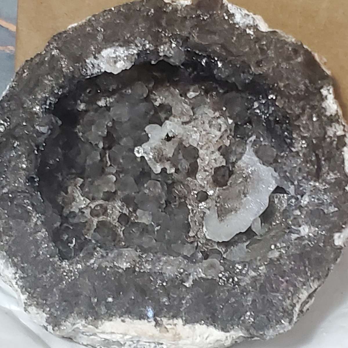 Smokey quartz geode