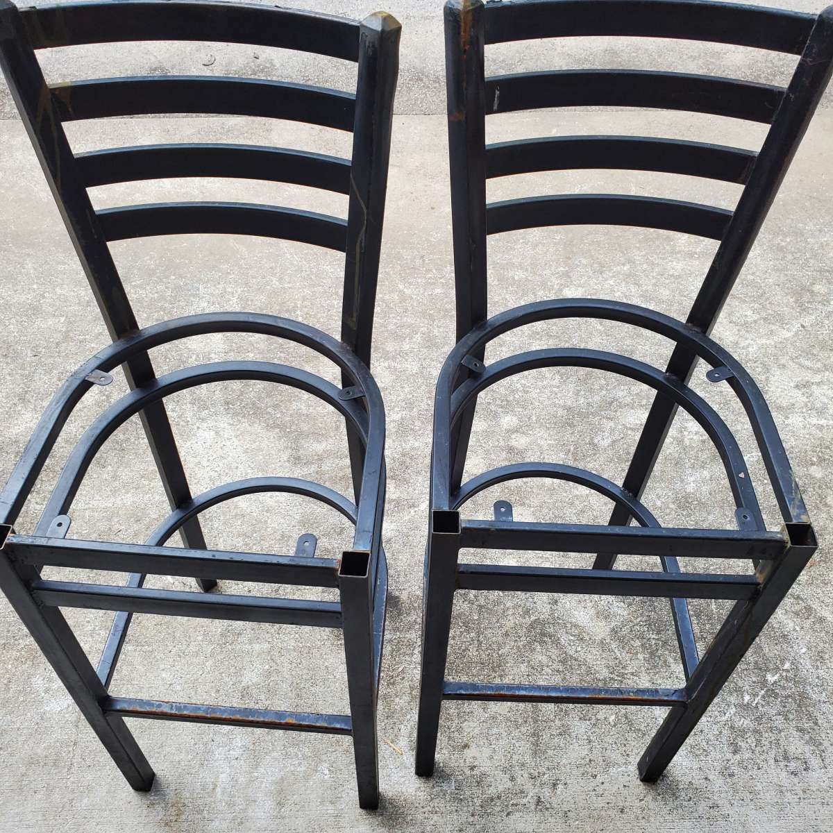 3 Bar Height Metal Chairs  No Seat Cushions  RRR Furniture
