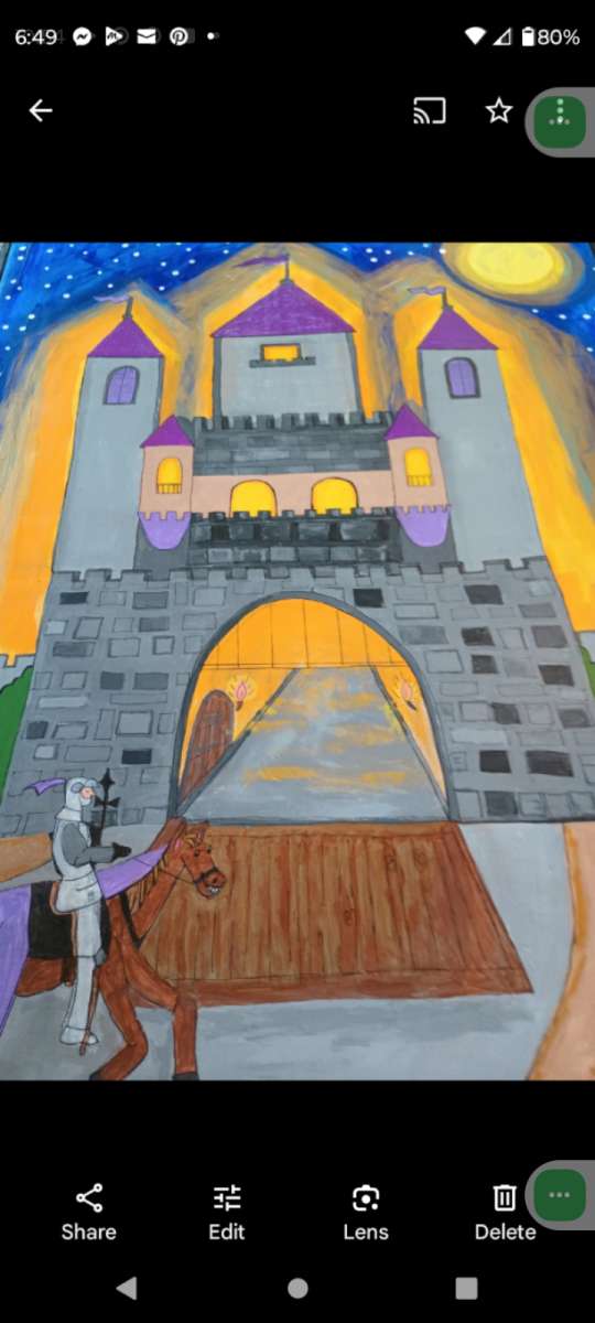 3ft tall Knight Painting