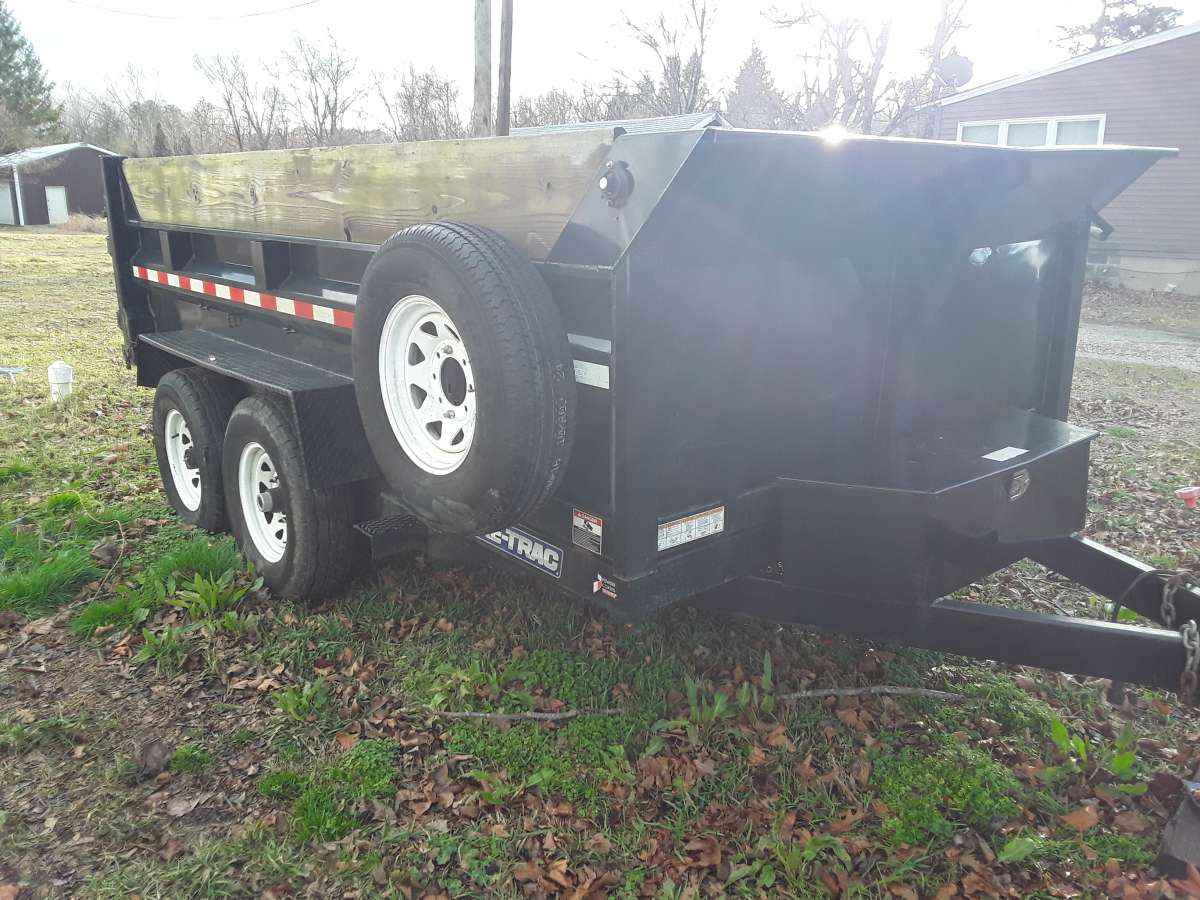 2018 sure track Dump  Trailer Tag along dual Rams  Alxes