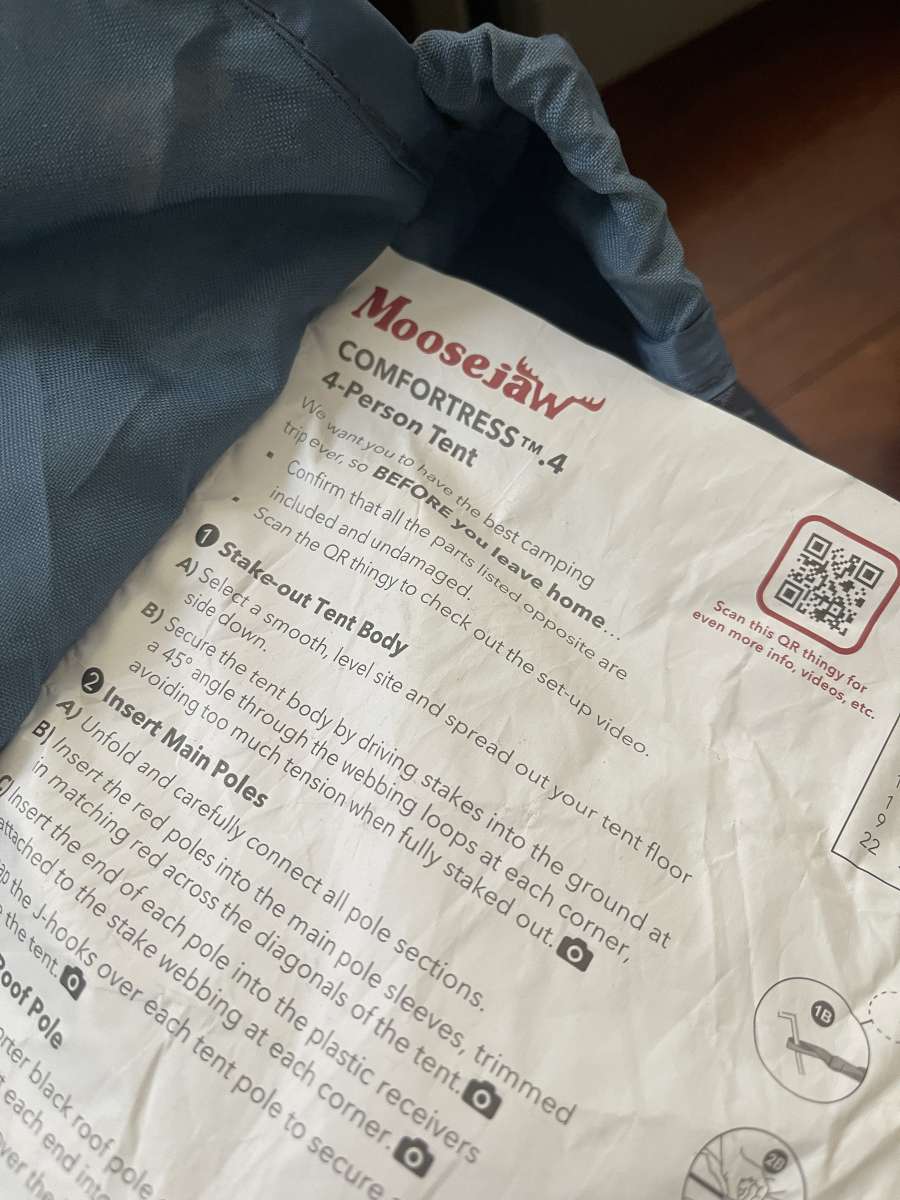 camping gear and tent